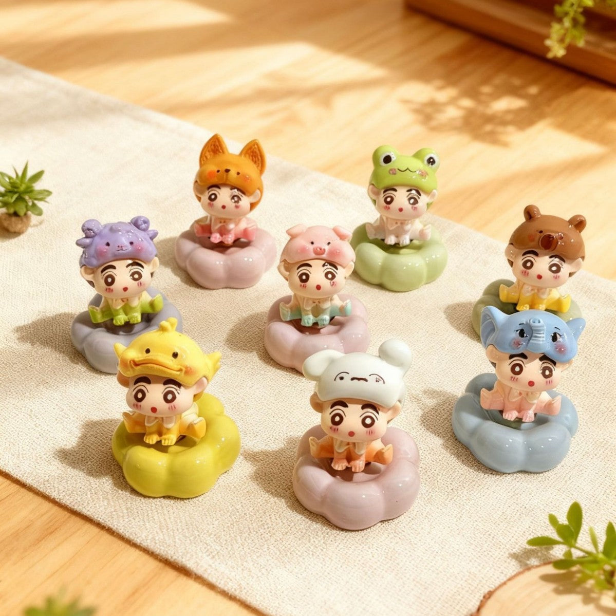 Capybara Blind Box Ceramic Figurine Set (6 Pack) - Random Kawaii Mini Desk Ornaments, Collectible Home Decor