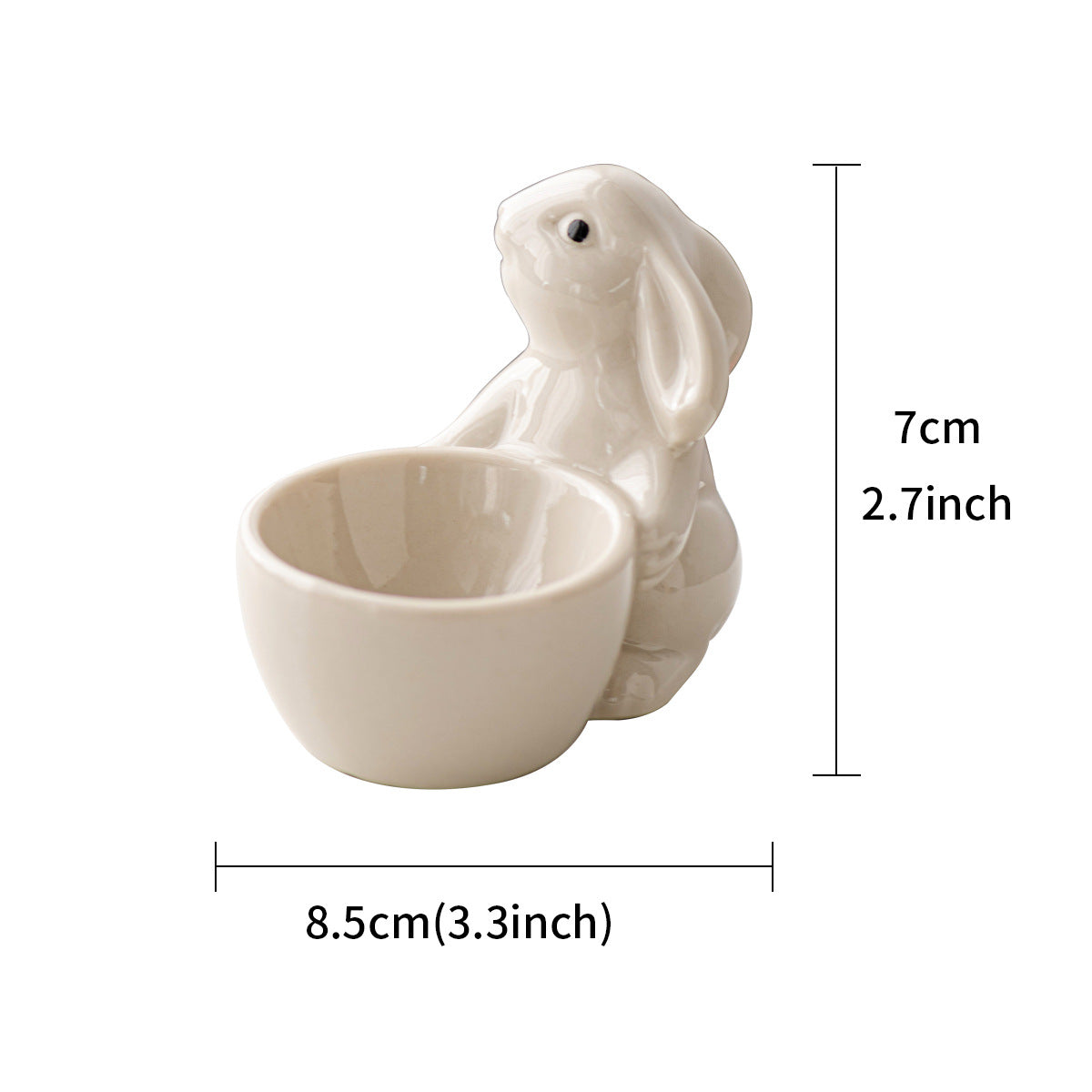 Cute Bunny Ceramic Egg Cup - Pastel Pink Rabbit Egg Holder for Breakfast & Easter Decor，2 pack egg cups, set of 2 easter decor, couple breakfast set