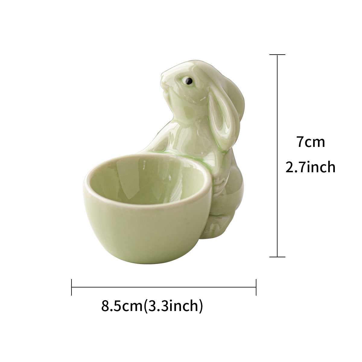 Cute Bunny Ceramic Egg Cup - Pastel Pink Rabbit Egg Holder for Breakfast & Easter Decor，2 pack egg cups, set of 2 easter decor, couple breakfast set
